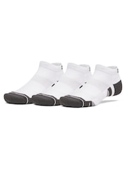 Under Armour White Performance Tech LowCut Socks 3 Pack - Image 1 of 3