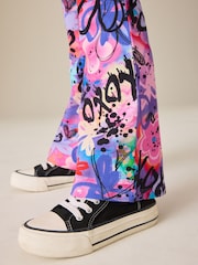 Purple Heart Graffiti Flare Leggings (3-16yrs) - Image 4 of 7