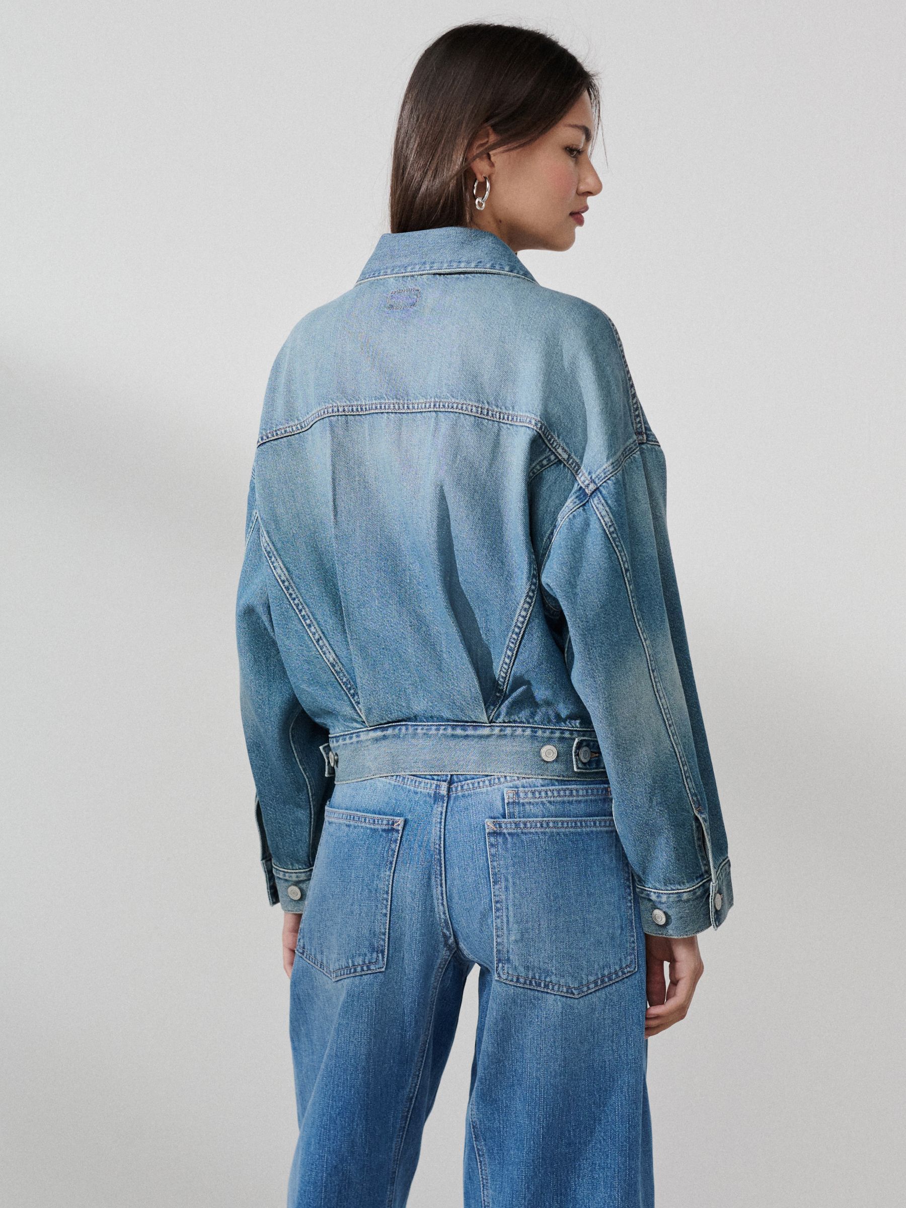 Comprar Azul médio - Jaqueta jeans estilo caminhoneiro com
