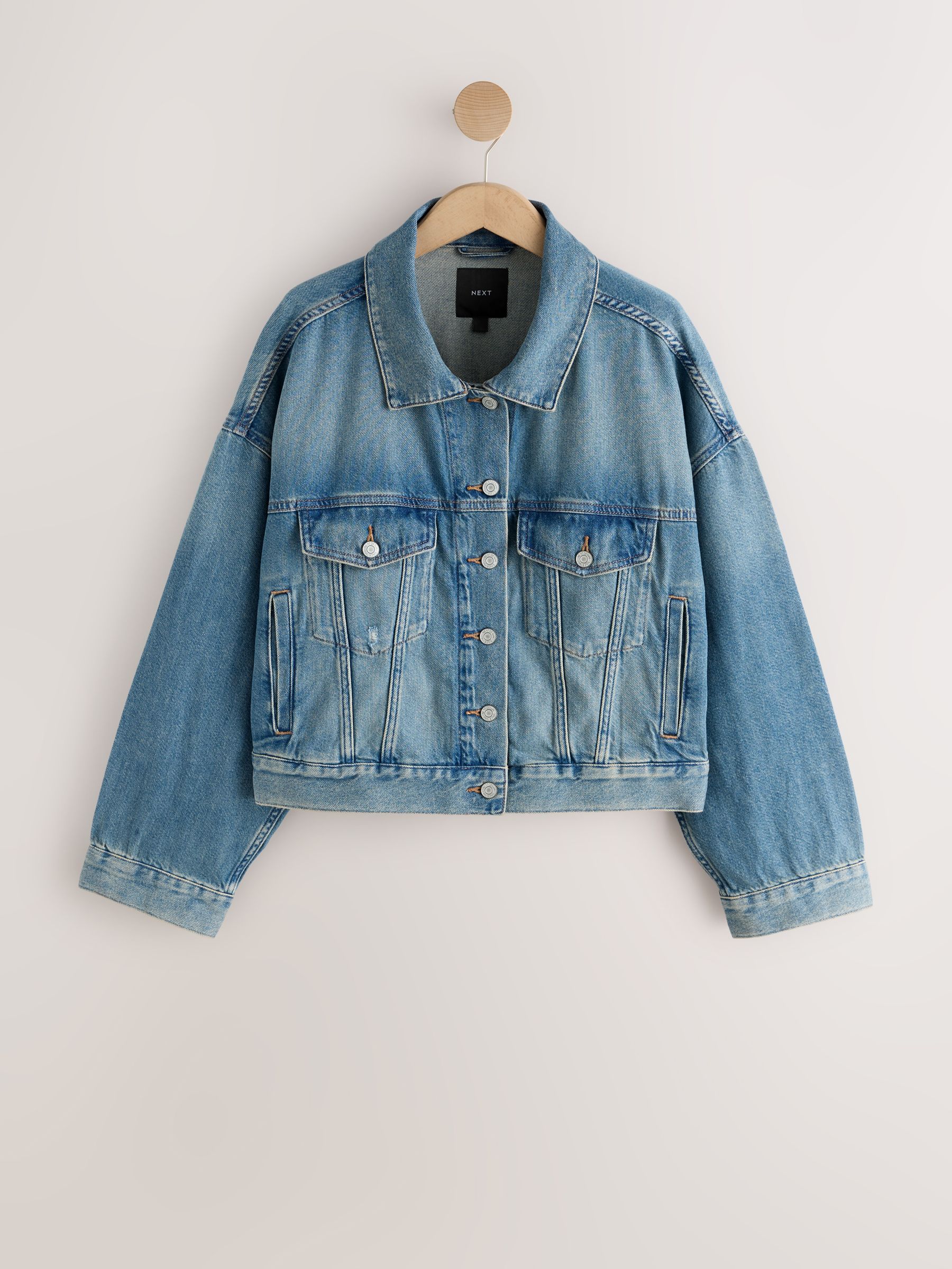 Comprar Azul médio - Jaqueta jeans estilo caminhoneiro com