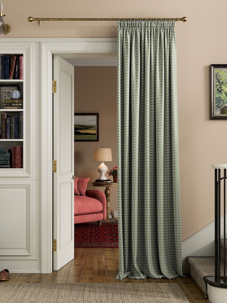 Joules וילונות עם סרט כיווץ, בטנה ודוגמה פרחונית, דגם Foulard - תמונה 2 מתוך 3