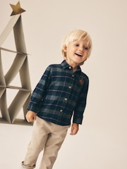 Green/Navy Character Long Sleeve Tartan Check Shirt (3mths-10yrs) - Image 2 of 4