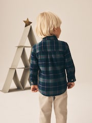 Green/Navy Character Long Sleeve Tartan Check Shirt (3mths-10yrs) - Image 3 of 4