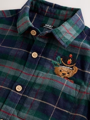 Green/Navy Character Long Sleeve Tartan Check Shirt (3mths-10yrs) - Image 8 of 8