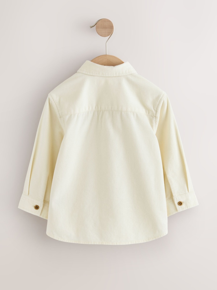 Ecru Dog Embroidery Long Sleeve Cord Shirt (3mths-7yrs) - Image 2 of 4