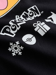 Black Pokemon Long Sleeve Christmas T-Shirt (3-16yrs) - Image 5 of 6