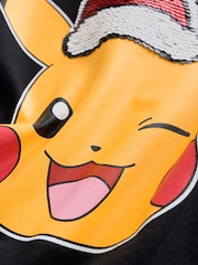 Black Pokemon Long Sleeve Christmas T-Shirt (3-16yrs) - Image 6 of 6