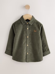 Green Dog Embroidery Long Sleeve Cord Shirt (3mths-7yrs) - Image 1 of 4