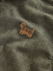 Green Dog Embroidery Long Sleeve Cord Shirt (3mths-7yrs) - Image 3 of 4