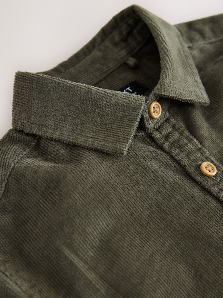 Green Dog Embroidery Long Sleeve Cord Shirt (3mths-7yrs) - Image 4 of 4