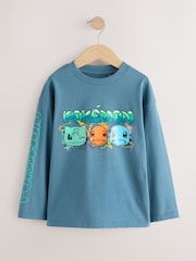 Blue Gel Pokémon Long Sleeve T-Shirt (3-16yrs) - Image 1 of 4