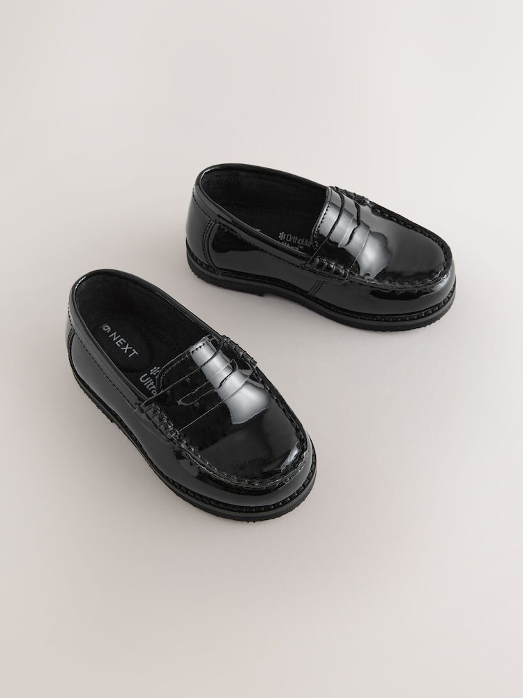 Black Patent Penny Loafers - Image 1 of 5 Black Patent Penny Loafers - Image 1 of 5