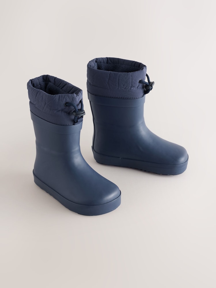 Navy Barefoot Cuff Wellies - Image 2 of 5 Navy Barefoot Cuff Wellies - Image 2 of 5
