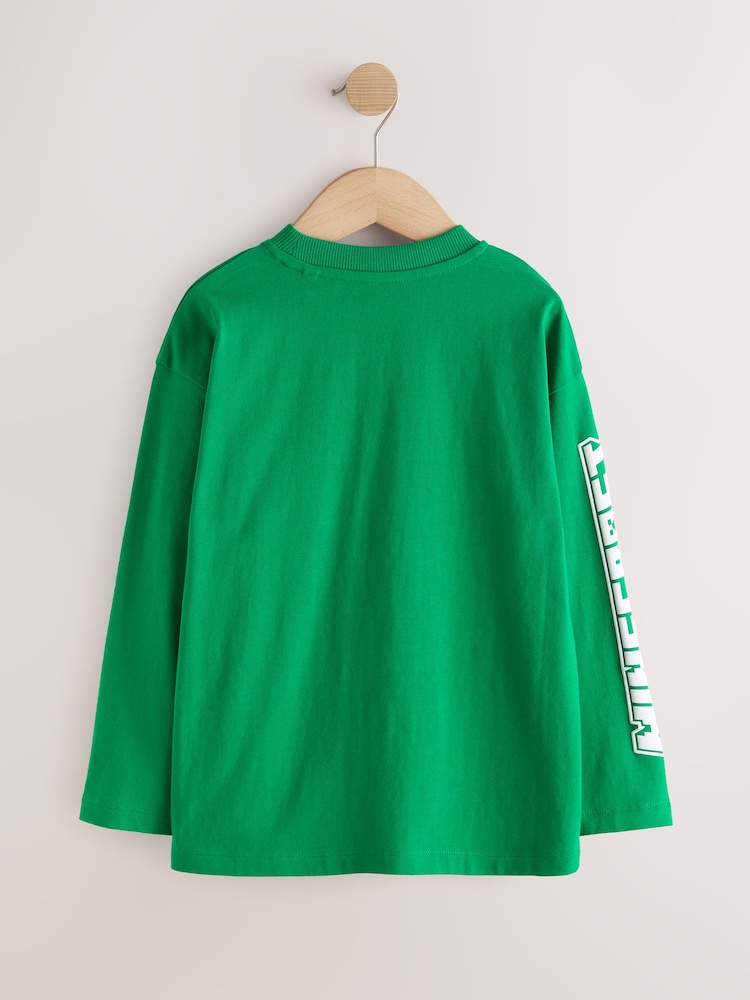 Green Minecraft Long Sleeve Christmas T-Shirt (3-16yrs) - Image 2 of 4