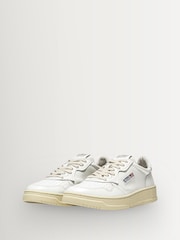 AUTRY White Medalist Leather Low Top Trainers - Image 2 of 6