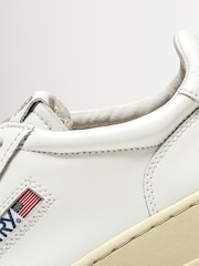 AUTRY White Medalist Leather Low Top Trainers - Image 5 of 6