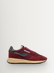 AUTRY Red Reelwind Suede and Mesh Trainers - Image 1 of 6