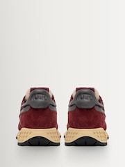 AUTRY Red Reelwind Suede and Mesh Trainers - Image 3 of 6