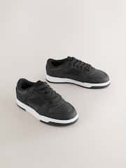 Black Standard Fit (F) Lace Up Smart Trainers - Image 1 of 5