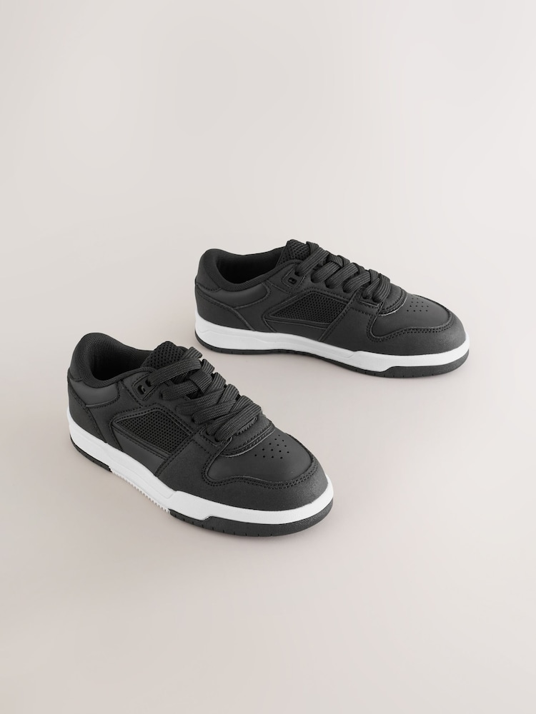 Black Standard Fit (F) Lace Up Smart Trainers - Image 1 of 5 Black Standard Fit (F) Lace Up Smart Trainers - Image 1 of 5