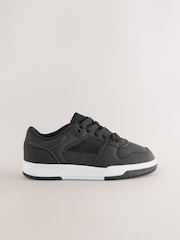 Black Standard Fit (F) Lace Up Smart Trainers - Image 2 of 5