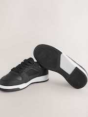 Black Standard Fit (F) Lace Up Smart Trainers - Image 3 of 5