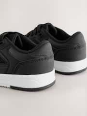 Black Standard Fit (F) Lace Up Smart Trainers - Image 4 of 5