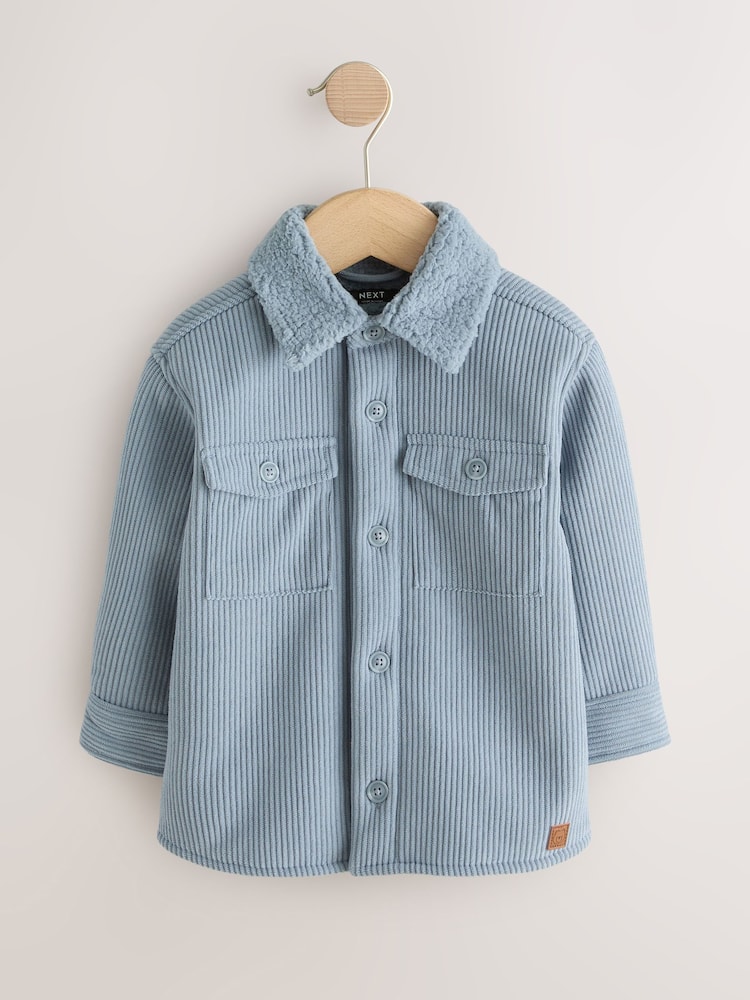 Blue Borg Lined Cord Shacket (3mths-7yrs) - Image 1 of 6 Blue Borg Lined Cord Shacket (3mths-7yrs) - Image 1 of 6
