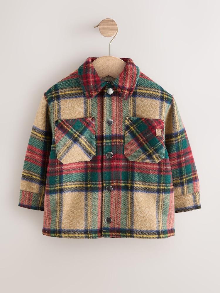 משבצות אדום/ירוק - Borg Lined Shacket (3mths-7yrs) - תמונה 1 מתוך 5 משבצות אדום/ירוק - Borg Lined Shacket (3mths-7yrs) - תמונה 1 מתוך 5
