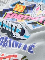 Grey Fortnite Print Short Sleeved T-Shirt (4-16yrs) - Image 3 of 4