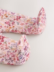 Pink Floral Double Zip Hooded Cord Baby All-In-One (0mths-2yrs) - Image 6 of 7