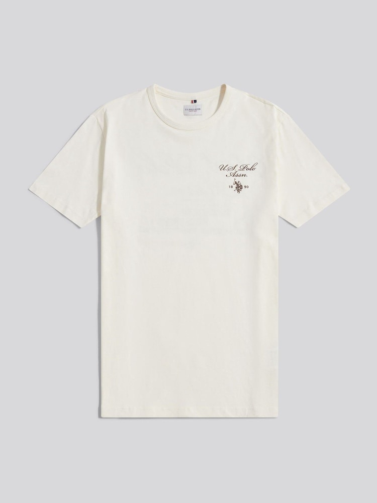 U.S. Polo Assn. White script Print Back Graphic T-Shirt - Image 1 of 4 U.S. Polo Assn. White script Print Back Graphic T-Shirt - Image 1 of 4