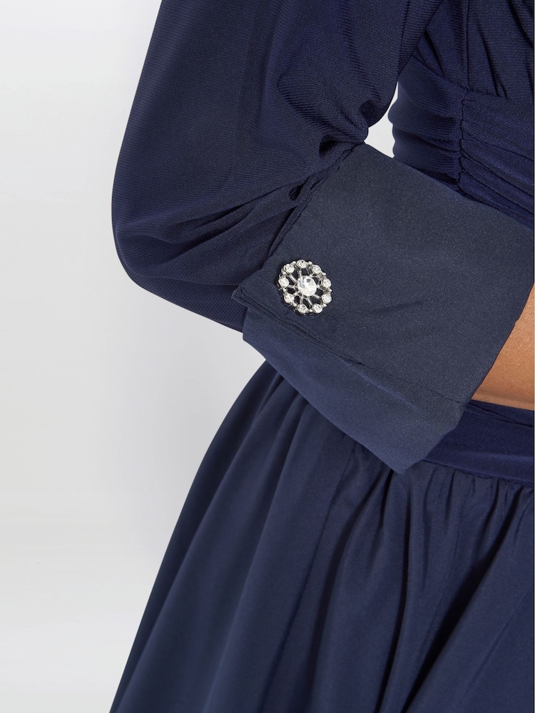 50's blue dress Navy Blue 1950s Stars Spaghetti Strap Dress