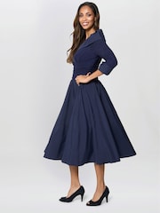 Gina Bacconi Blue Anne-Marie Taffeta Dress - Image 3 of 7