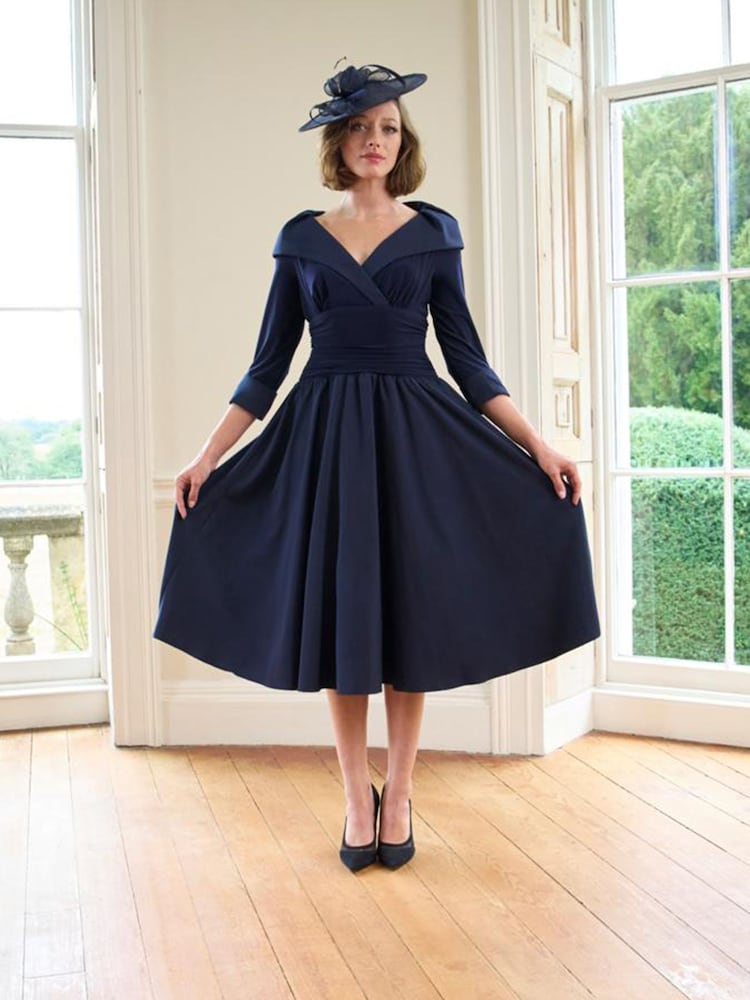 gina bacconi blue dress Buy Gina Bacconi Blue Anne-Marie Taffeta Dress from Next USA