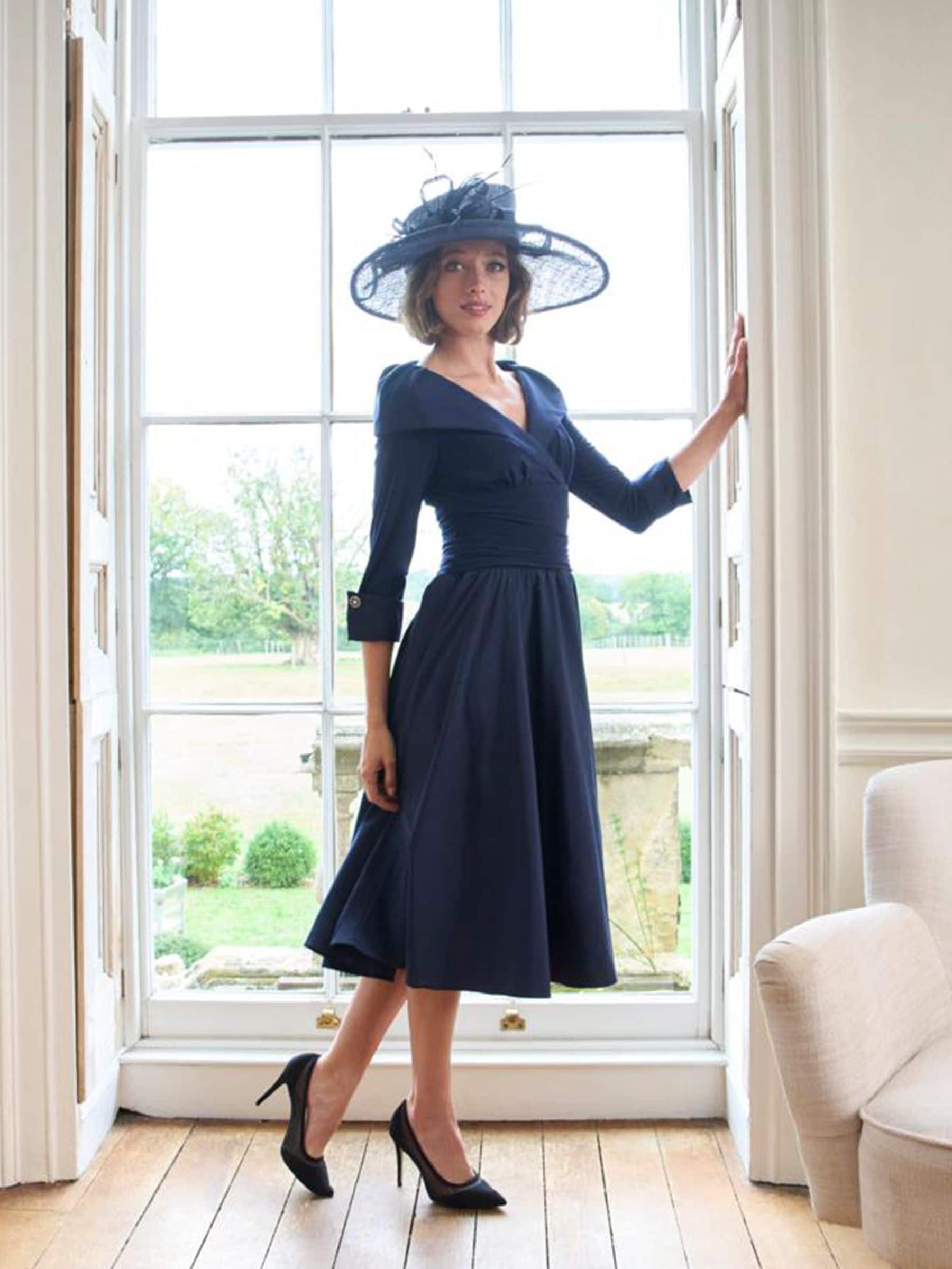 Buy Gina Bacconi Blue Anne-Marie Taffeta Dress from Next Luxembourg