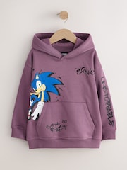 紫色 - Sonic 背面印花連帽衫（3-16 歲） - 圖片 1，共 4