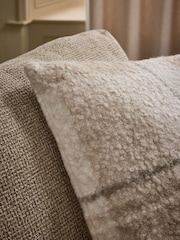 Natural 50 X 50cm Boucle Check Cushion - Image 2 of 4