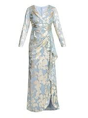 Gina Bacconi Green Kamala Foil Maxi Dress - Image 7 of 7