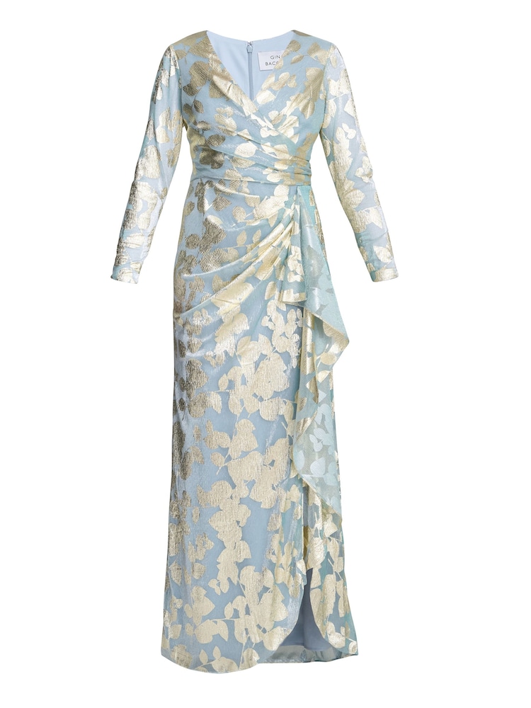 Gina Bacconi Green Kamala Foil Maxi Dress - Image 7 of 7 Gina Bacconi Green Kamala Foil Maxi Dress - Image 7 of 7