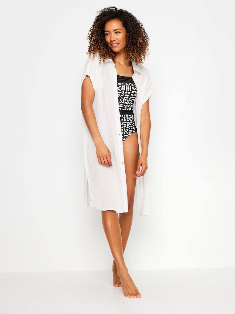 M&Co White Short Sleeve Crinkle Shirt - Image 2 of 5