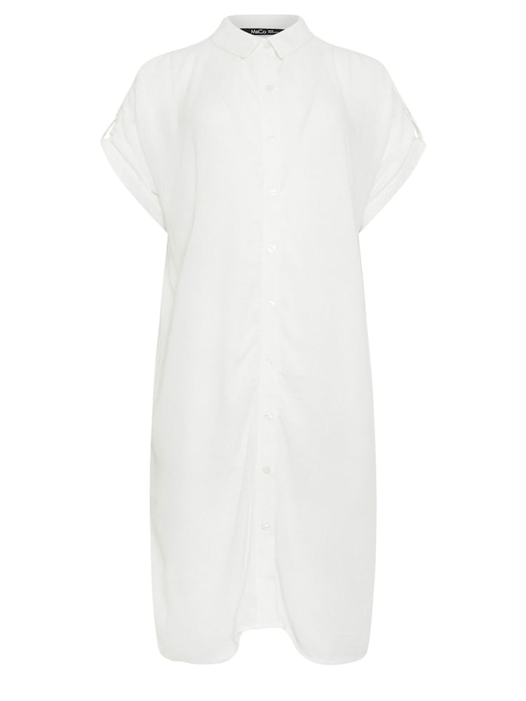 M&Co White Short Sleeve Crinkle Shirt - Image 5 of 5