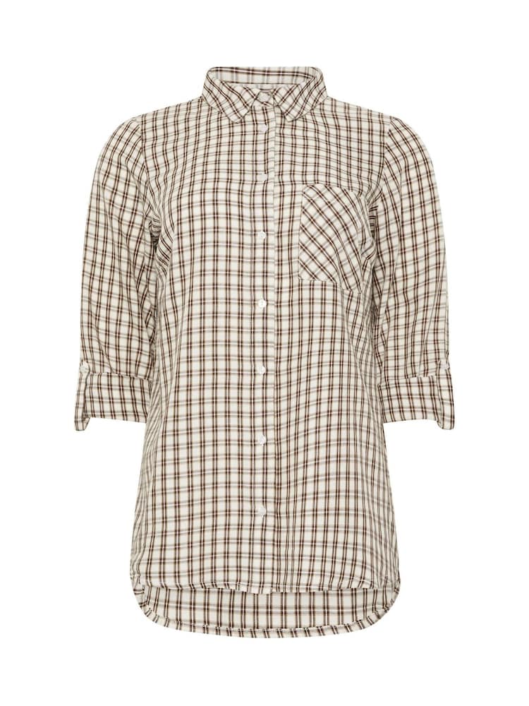 M&Co Natural Checked Cotton Shirt - Image 1 of 1