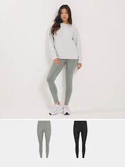 PixieGirl Petite Grey Leggings 2 Pack - Image 1 of 7