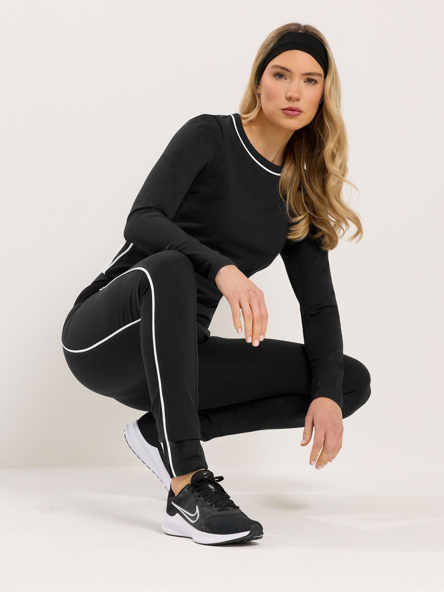 Long Tall Sally Women's Black Active Piped Leggings - Image 3