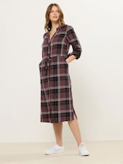 M&Co Brown Check Shirt Dress - Image 2 of 5