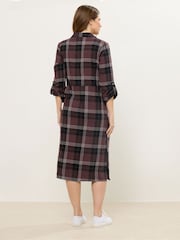 M&Co Brown Check Shirt Dress - Image 3 of 5