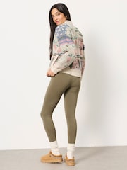 FatFace Meribel Khaki Green Leggings - Image 2 of 5
