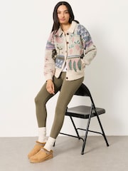 FatFace Meribel Khaki Green Leggings - Image 4 of 5