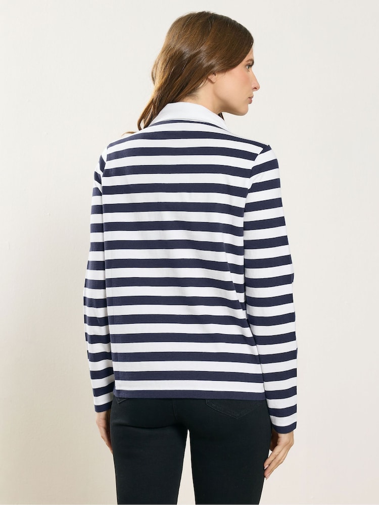 M&Co Blue Striped Polo Shirt - Image 2 of 5